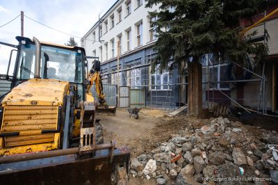 zdjęcie z terenu budowy Zespołu Szkół Elektronicznych w Rzeszowie, fot. Grzegorz Bukała, Urząd Miasta Rzeszowa